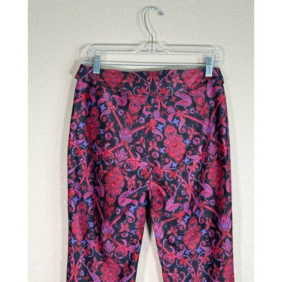 I.AM GIA Butterfly Paisley Flare Leg Stretch Pants - Picture 7 of 9